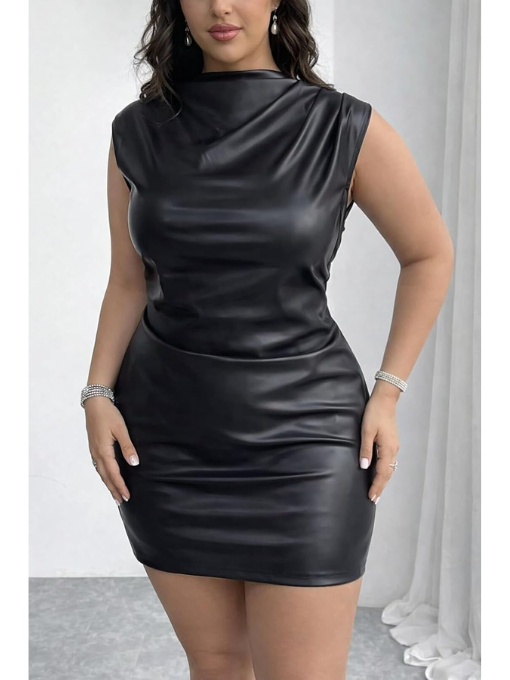 Ruched Shoulder Black