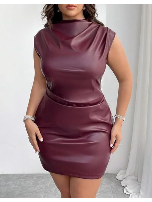 Ruched Shoulder Burgundy