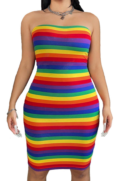 Off Shoulder Rainbow