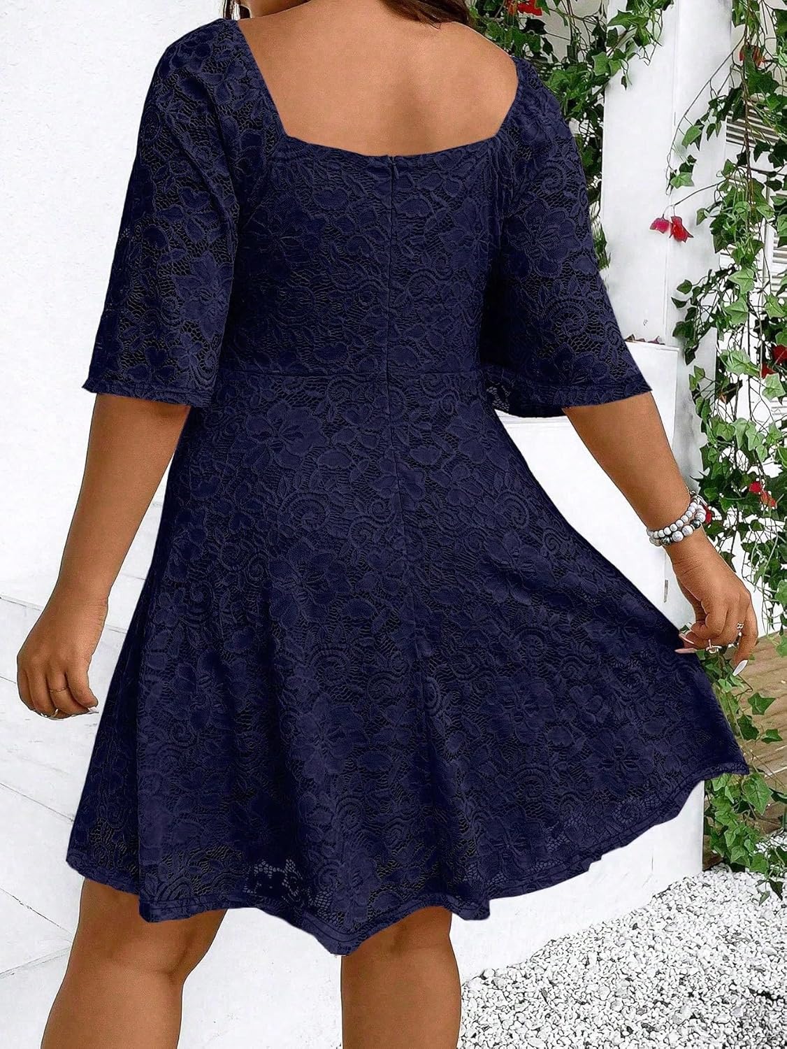 Navy Blue Lace