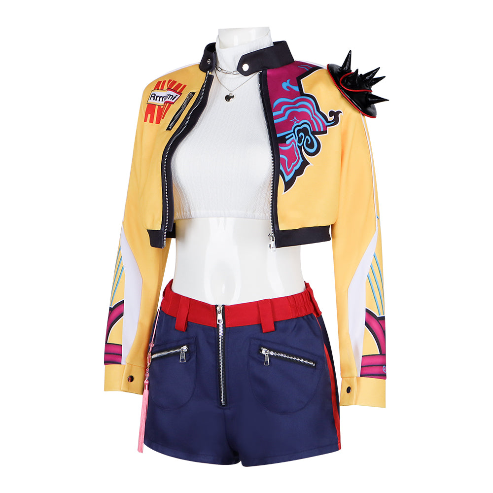 KPop Demon Hunters "How it's Done" Rumi Yellow Gold Girls Costume Set Halloween- Kids (Ship from USA Today)