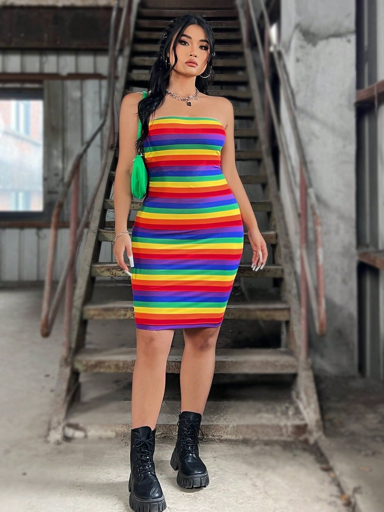 Off Shoulder Rainbow